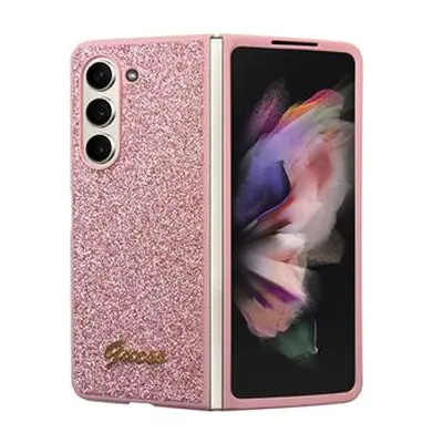 Guess hard kryt na Samsung Galaxy Z Fold 5 Pink Glitter Flakes Metal Logo