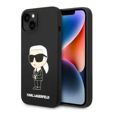 Karl Lagerfeld KLHCP14MSNIKBCK hard silikonové pouzdro iPhone 14 PLUS 6.7" black Silicone Ikonik