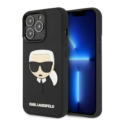 Karl Lagerfeld KLHCP13LKH3DBK hard silikonové pouzdro iPhone 13 / 13 Pro 6.1" black 3D Rubber Ka