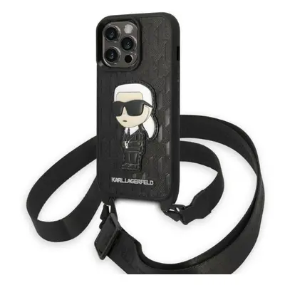 Karl Lagerfeld KLHCP14LSTKMK hard silikonové pouzdro iPhone 14 PRO 6.1" black Monogram Ikonik Pa