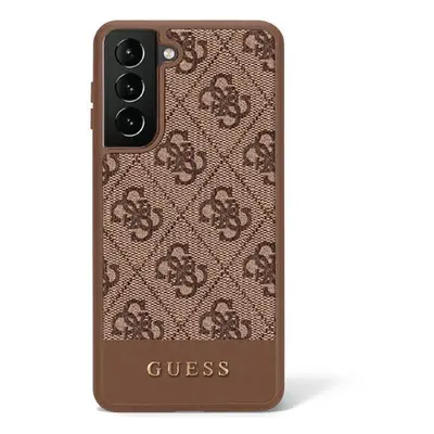 Guess GUHCS23MG4GLBR hard silikonové pouzdro Samsung Galaxy S23 PLUS 5G brown 4G Stripe Collecti