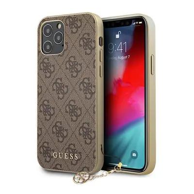 Guess GUHCP12LGF4GBR hard silikonové pouzdro iPhone 12 Pro MAX 6.7" brown 4G Charms Collection