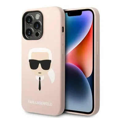 Karl Lagerfeld KLHMP14LSLKHLP hard silikonové pouzdro iPhone 14 PRO 6.1" light pink Silicone Kar