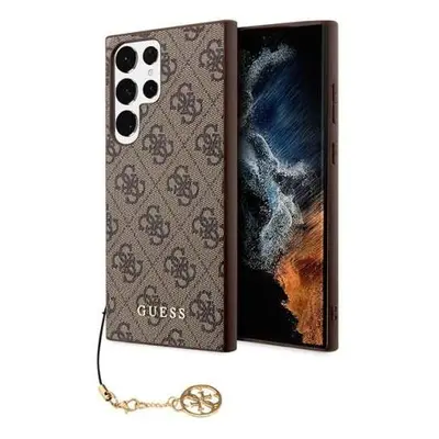 Guess GUHCS23LGF4GBR hard silikonové pouzdro Samsung Galaxy S23 ULTRA 5G Brown 4G Charms Collect