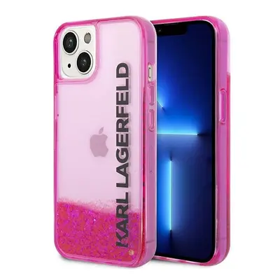 Karl Lagerfeld KLHCP14MLCKVF hard silikonové pouzdro iPhone 14 PLUS 6.7" pink Liquid Glitter Elo