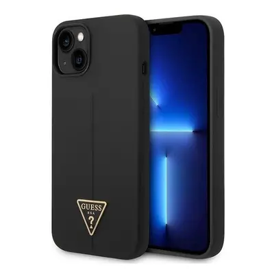 Guess GUHCP14MSLTGK hard silikonové pouzdro iPhone 14 PLUS 6.7" black Silicone Triangle