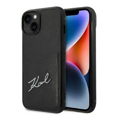 Karl Lagerfeld KLHCP14MCSSK hard silikonové pouzdro iPhone 14 PLUS 6.7" black Signature Logo Car