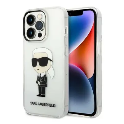 Karl Lagerfeld KLHCP14LHNIKTCT hard silikonové pouzdro iPhone 14 PRO 6.1" transparent Ikonik Kar