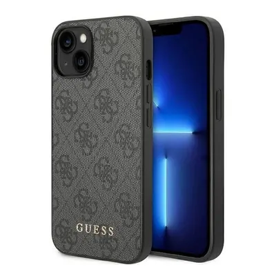 Guess GUHCP14SG4GFGR hard silikonové pouzdro iPhone 14 6.1" grey 4G Metal Gold Logo