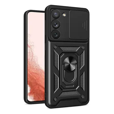 Hybrid Armor Camshield silikonové pouzdro s kovovým kroužkem na Samsung Galaxy A54 5G Black