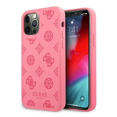 Guess GUHCP12LLSPEFU hard silikonové pouzdro iPhone 12 Pro MAX 6.7" fushia Peony Collection