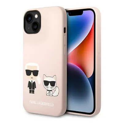 Karl Lagerfeld KLHMP14MSSKCI hard silikonové pouzdro iPhone 14 PLUS 6.7" light pink Silicone Kar