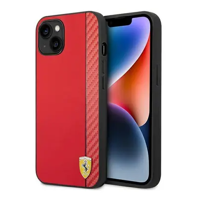 Ferrari FEHCP14MAXRE hard silikonové pouzdro iPhone 14 PLUS 6.7" red Carbon