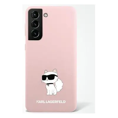 Karl Lagerfeld KLHCS23SSNCHBCP hard silikonové pouzdro Samsung Galaxy S23 5G pink Silicone Choup