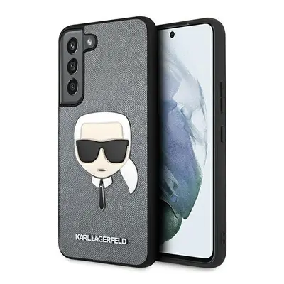 Karl Lagerfeld KLHCS22MSAKHSL hard silikonové pouzdro Samsung Galaxy S22 PLUS 5G silver Saffiano