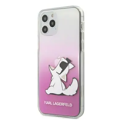 Karl Lagerfeld KLHCP12LCFNRCPI hard silikonové pouzdro iPhone 12 Pro MAX 6.7" pink Choupette fun