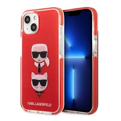 Karl Lagerfeld KLHCP13STPE2TR hard silikonové pouzdro iPhone 13 Mini 5.4" red Karl & Choupette H