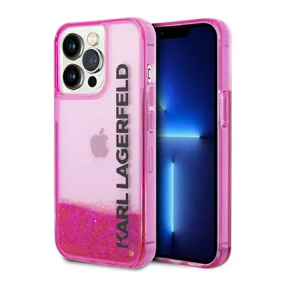 Karl Lagerfeld KLHCP14XLCKVF hard silikonové pouzdro iPhone 14 PRO MAX 6.7" pink Liquid Glitter 