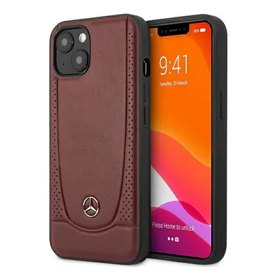 Mercedes MEHCP14MARMRE hard silikonové pouzdro iPhone 14 PLUS 6.7" red Leather Urban Bengale