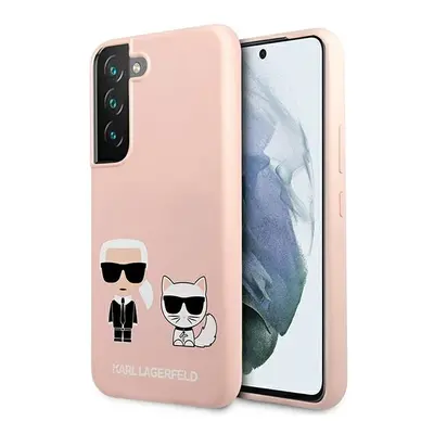 Karl Lagerfeld KLHCS22MSSKCI hard silikonové pouzdro Samsung Galaxy S22 PLUS 5G light pink Silic