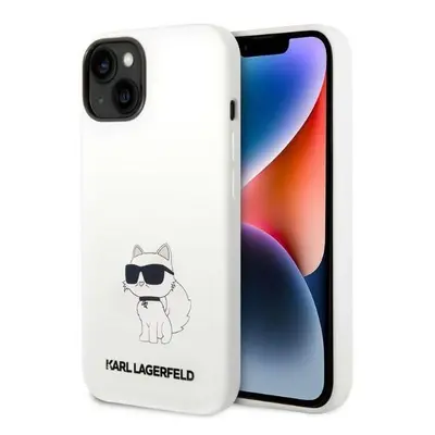 Karl Lagerfeld KLHMP14MSNCHBCH hard silikonové pouzdro iPhone 14 PLUS 6.7" white Silicone Choupe