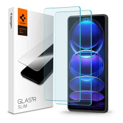 Tvrzené sklo 2x Spigen Glass.TR Slim Xiaomi Redmi Note 12 PRO 5G / POCO X5 PRO 5G Clear