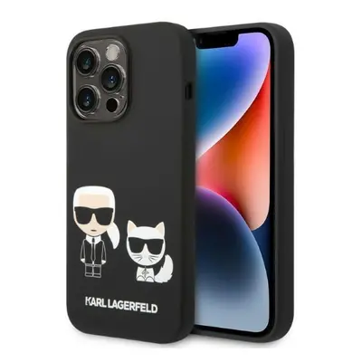 Karl Lagerfeld KLHMP14XSSKCK hard silikonové pouzdro iPhone 14 PRO MAX 6.7" black Liquid Silicon