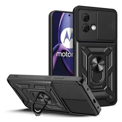 Kryt na Motorola Moto G84 5G Hybrid Armor Camshield s kovovým kroužkem Černý