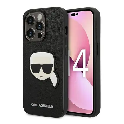 Karl Lagerfeld KLHCP14LSAPKHK hard silikonové pouzdro iPhone 14 PRO 6.1" black Saffiano Karl`s H