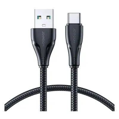 Rychlonabíjecí datový kabel s nylonovým opletem USB / USB-C 3A 1,2m Joyroom Surpass Černý