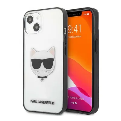 Karl Lagerfeld KLHCP13SHCHCK hard silikonové pouzdro iPhone 13 Mini 5.4" transparent Ikonik Chou