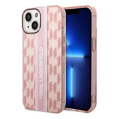 Karl Lagerfeld KLHCP14MHKLSPCP hard silikonové pouzdro iPhone 14 PLUS 6.7" pink Mono Vertical St