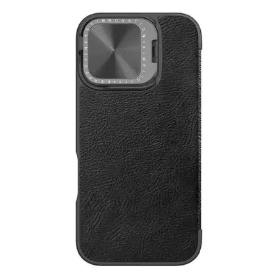 Luxusní obal na iPhone 16 6.1" Nillkin Qin Prop Leather Černý