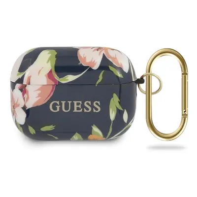 Guess GUACAPTPUBKFL03 pouzdro na Airpods PRO blue N.3 Flower Collection