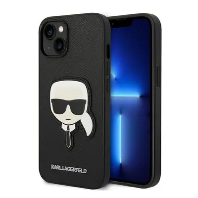 Karl Lagerfeld KLHCP14MSAPKHK hard silikonové pouzdro iPhone 14 PLUS 6.7" black Saffiano Karl`s 