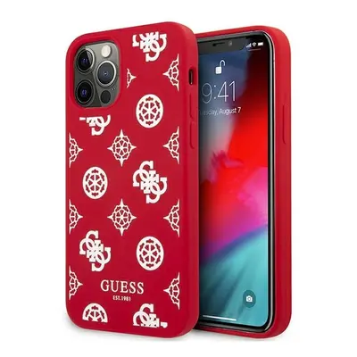 Guess GUHCP12LLSPEWRE hard silikonové pouzdro iPhone 12 Pro MAX 6.7" red Peony Collection