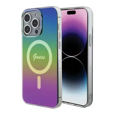 Guess hard silikonový kryt iPhone 15 PRO 6.1" black IML Iridescent MagSafe