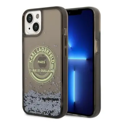 Karl Lagerfeld KLHCP14MLCRSGRK hard silikonové pouzdro iPhone 14 PLUS 6.7" black Liquid Glitter 