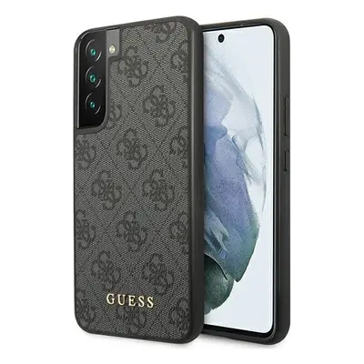 Guess GUHCS22SG4GFGR hard silikonové pouzdro Samsung Galaxy S22 5G gray 4G Metal Gold logo