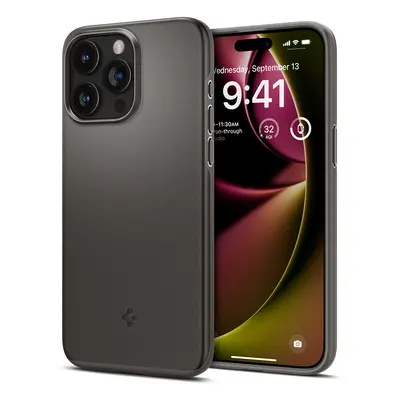 Spigen Thin Fit silikonové pouzdro na iPhone 15 PRO 6.1" Gunmetal