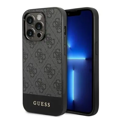 Guess GUHCP14LG4GLGR hard silikonové pouzdro iPhone 14 PRO 6.1" grey 4G Stripe Collection