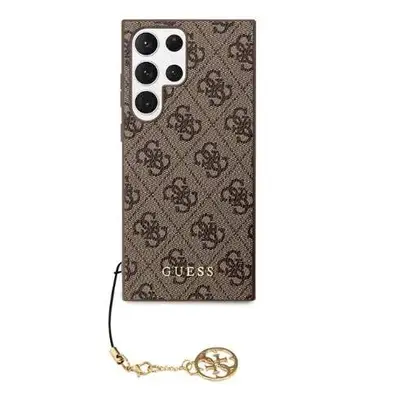 Guess hard silikonový kryt Samsung Galaxy S24 ULTRA brown 4G Charms Collection