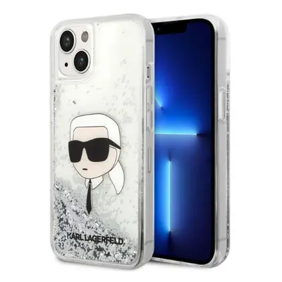 Karl Lagerfeld KLHCP14MLNKHCH hard silikonové pouzdro iPhone 14 PLUS 6.7" silver Glitter Karl He