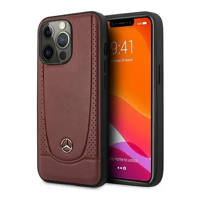 Mercedes hard obal na iPhone 15 PRO MAX 6.7" Red Leather Urban Bengale