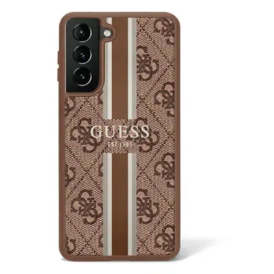 Guess GUHCS23SP4RPSW hard silikonové pouzdro Samsung Galaxy S23 5G brown 4G Printed Stripe