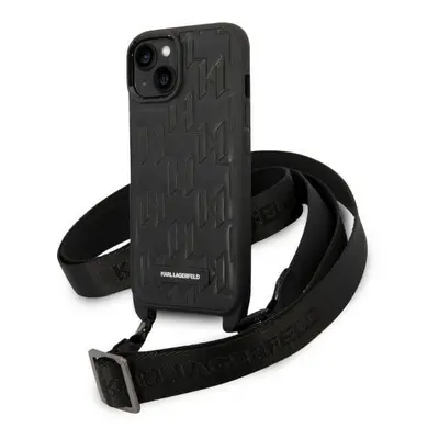 Karl Lagerfeld KLHCP14MSTMK hard silikonové pouzdro iPhone 14 PLUS 6.7" black Monogram Plaque Lo