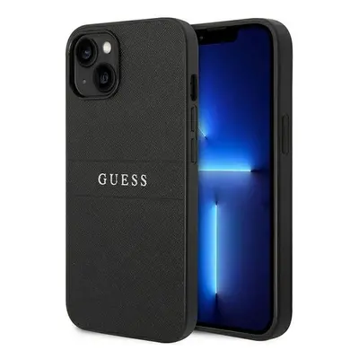 Guess GUHCP14MPSASBBK hard silikonové pouzdro iPhone 14 PLUS 6.7" black Saffiano Strap