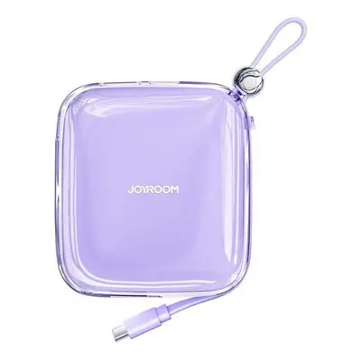 Joyroom Jelly Series JR-L002 powerbanka 10000mAh 22,5W se zabudovaným kabelem USB-C Fialová