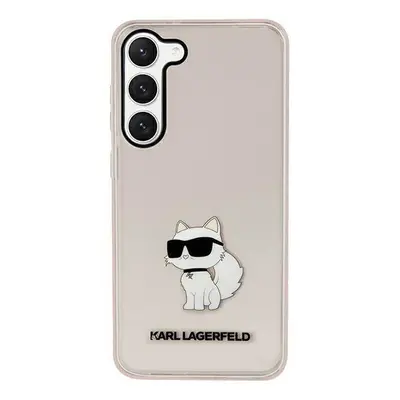 Karl Lagerfeld KLHCS23SHNCHTCP hard silikonové pouzdro Samsung Galaxy S23 5G pink Ikonik Choupet