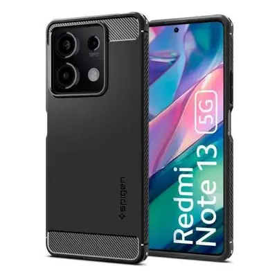 Silikonový obal na Xiaomi Redmi NOTE 13 5G Spigen Rugged Armor Matte Black